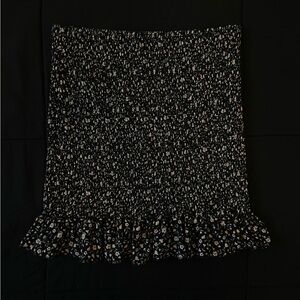 Revamped black floral skirt